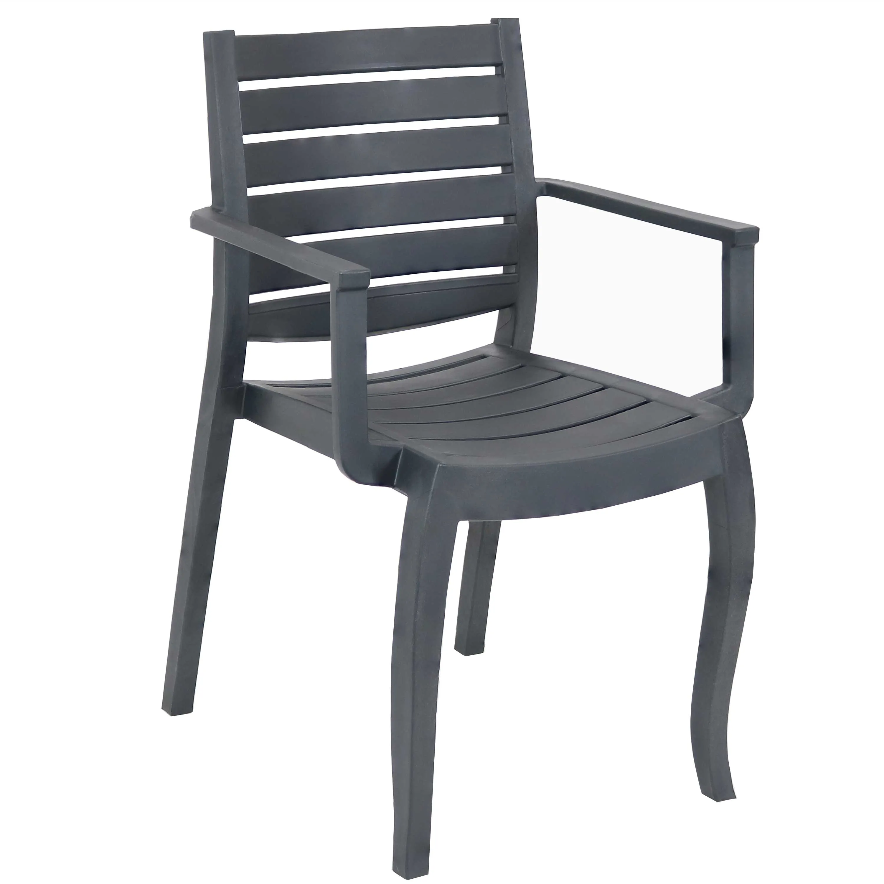 Sunnydaze Illias Plastic Outdoor Dining Armchair