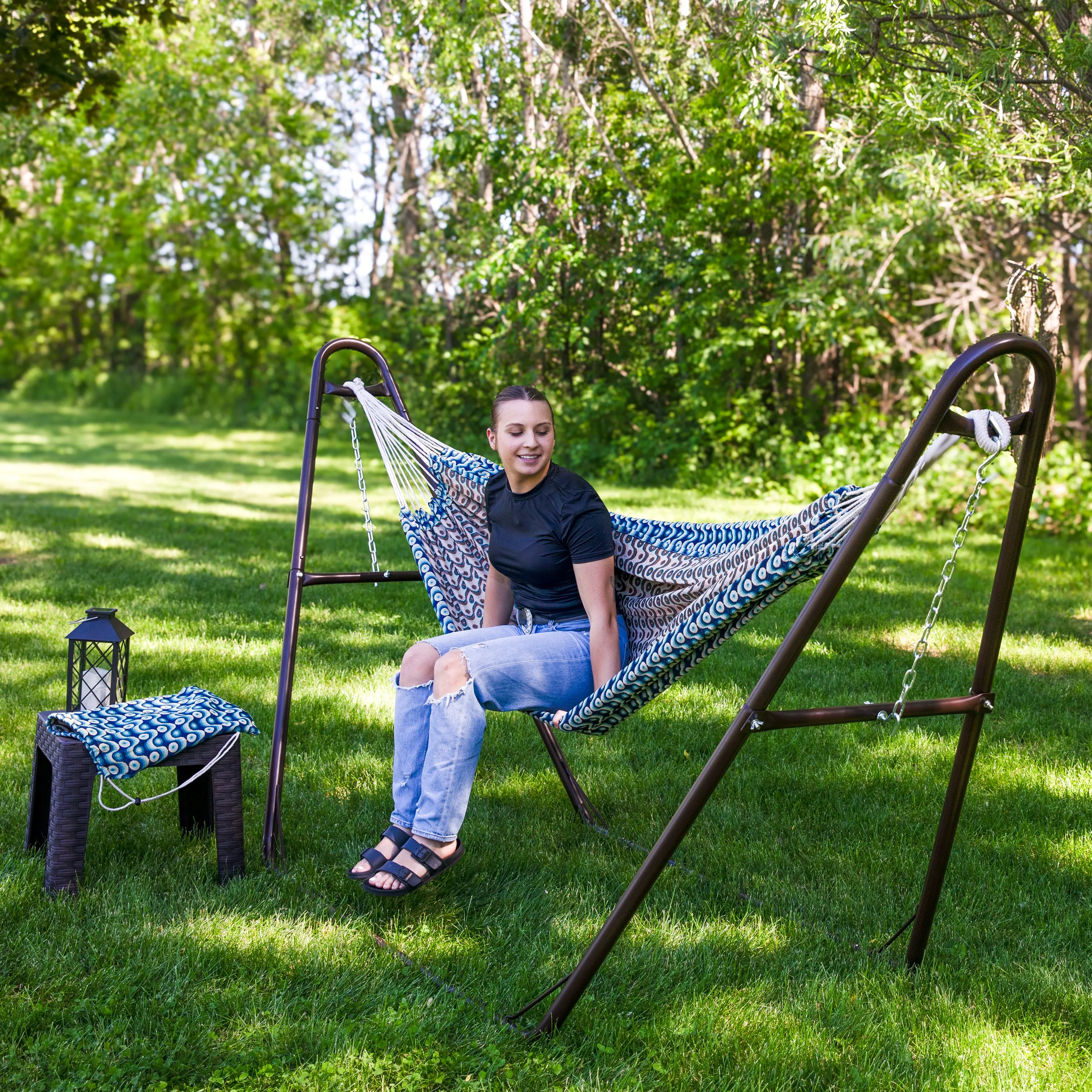 Sunnydaze Jacquard Double Outdoor Hammock