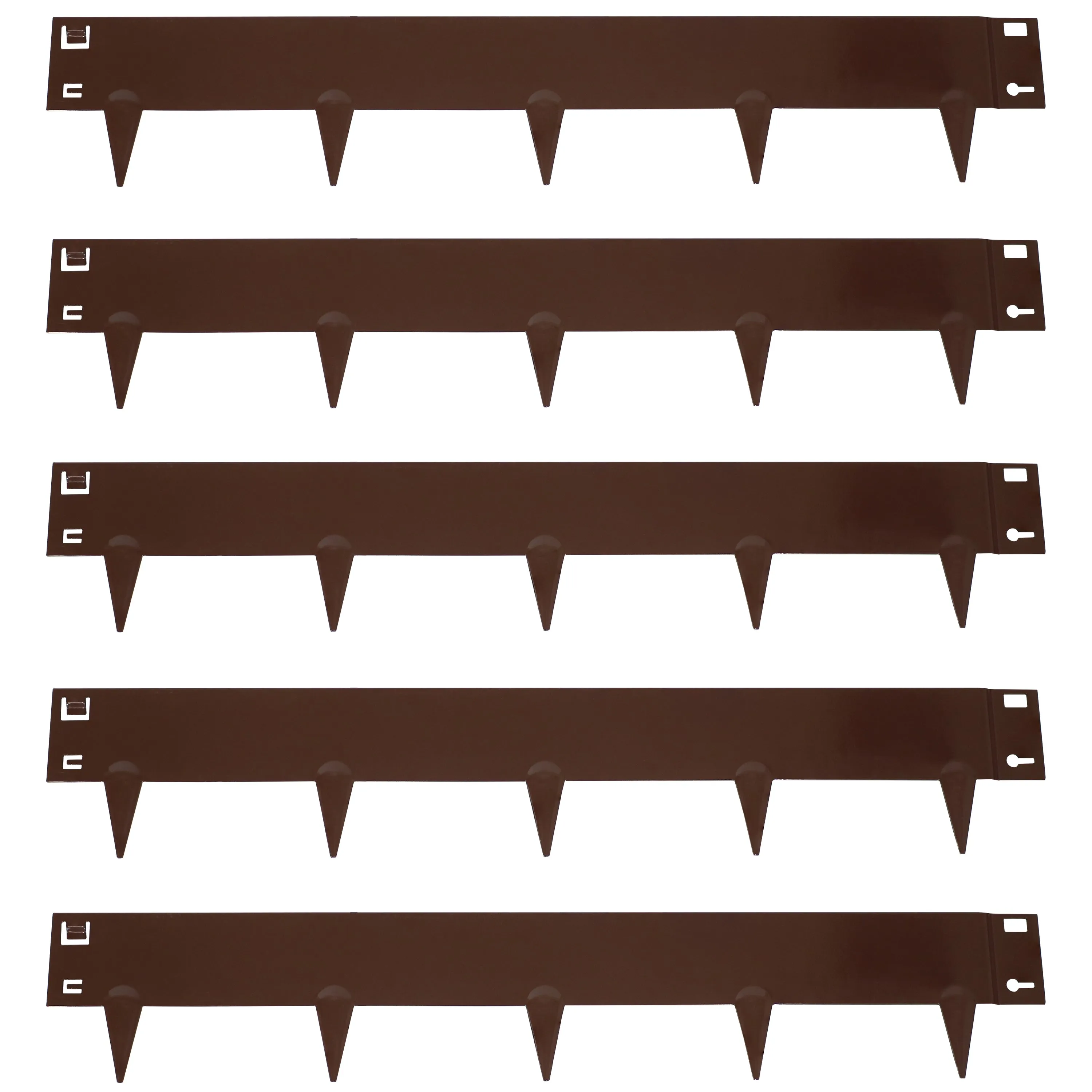 Sunnydaze Metal Landscape Edging Border - Set of 5 - 42" Sections