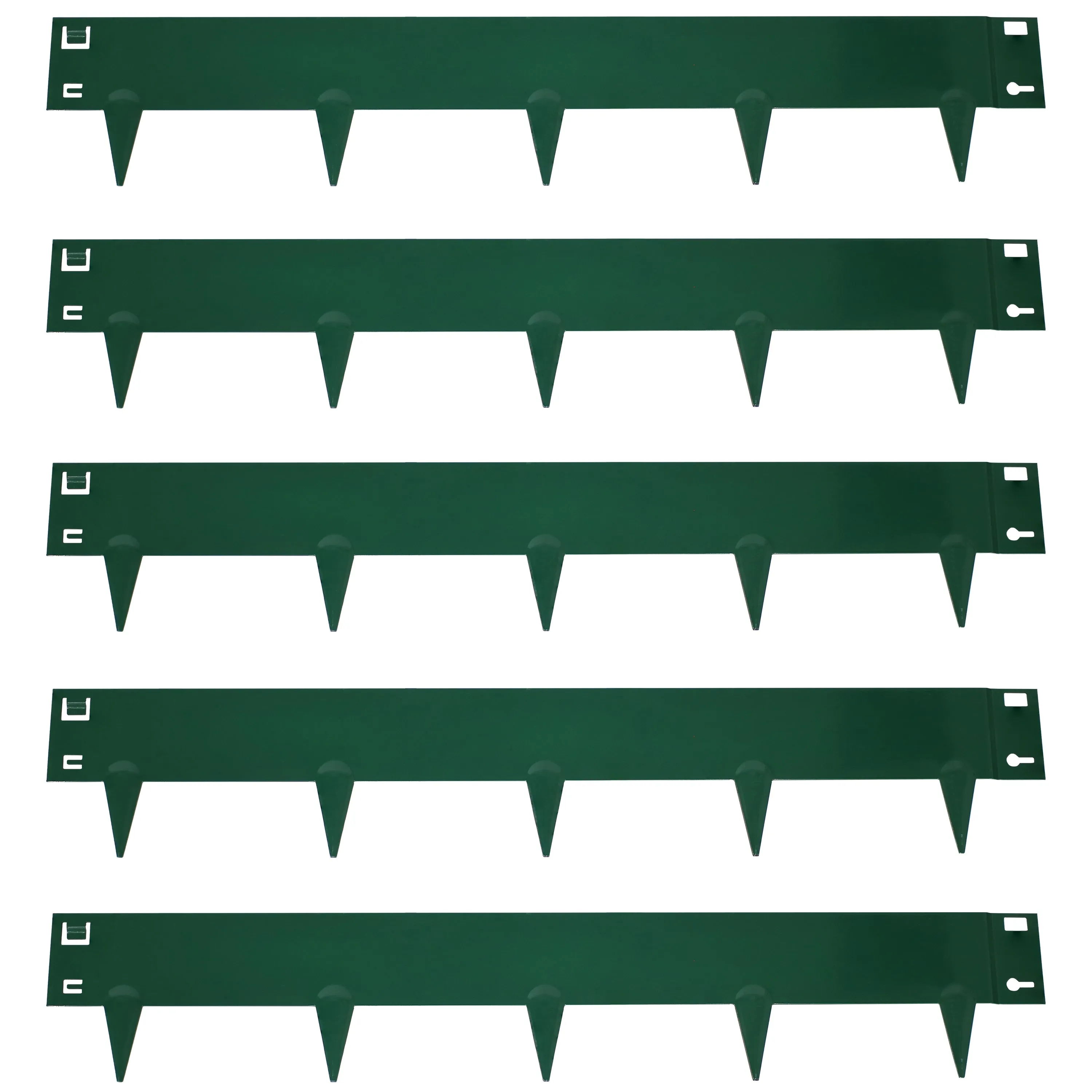 Sunnydaze Metal Landscape Edging Border - Set of 5 - 42" Sections