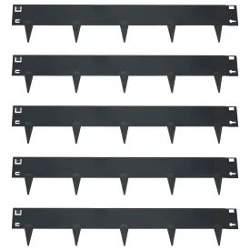 Sunnydaze Metal Landscape Edging Border - Set of 5 - 42" Sections