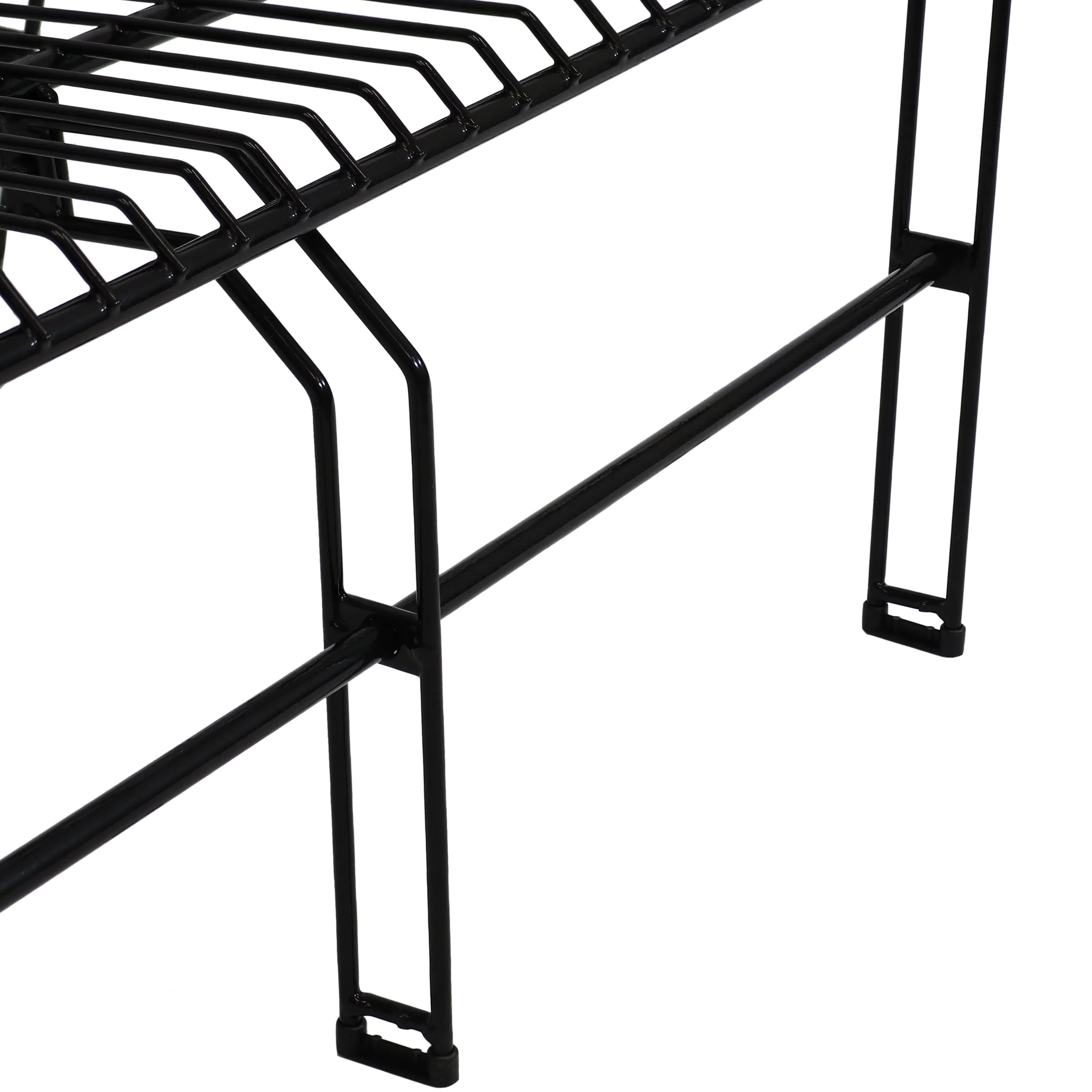 Sunnydaze Outdoor 2-Person Modern Metal Patio Bench - Black