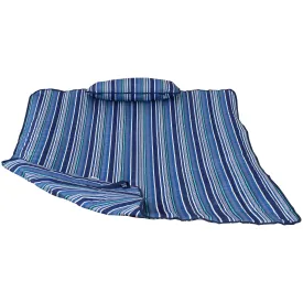 Sunnydaze Polyester Quilted Hammock Pad and Pillow with Modern Pattern - Breakwater Stripe