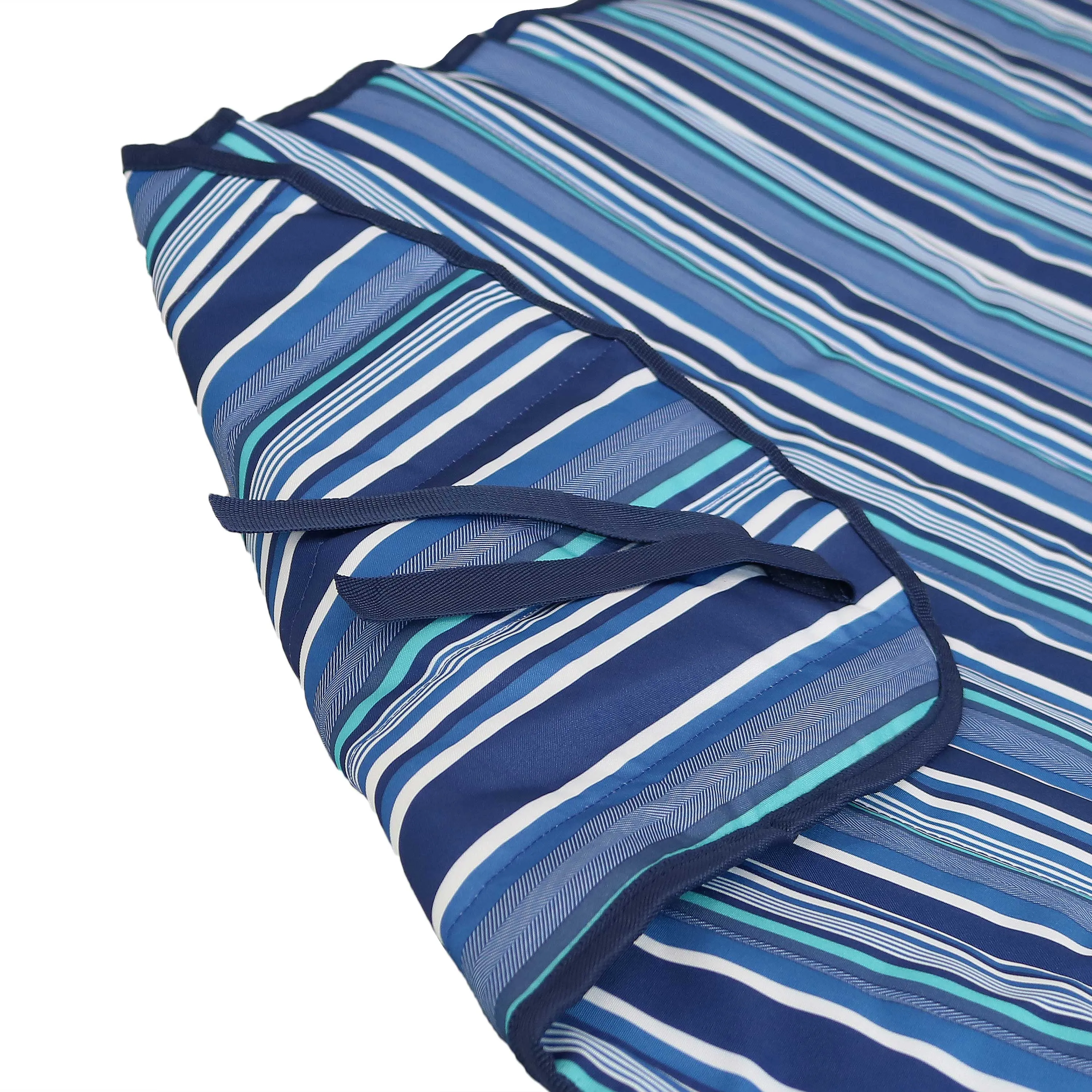 Sunnydaze Polyester Quilted Hammock Pad and Pillow with Modern Pattern - Breakwater Stripe