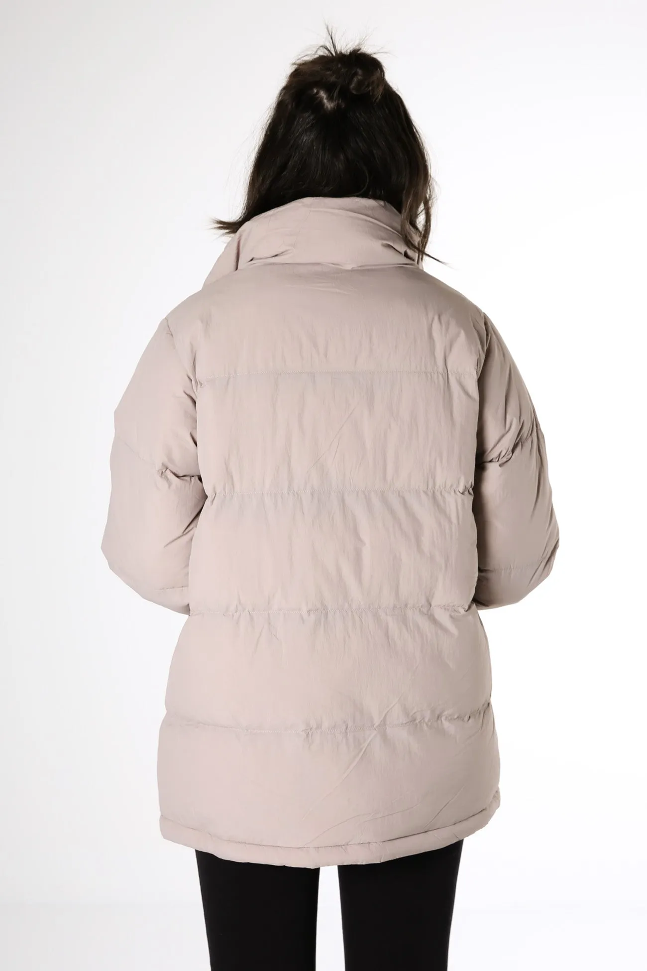 Topher Longline Puffer Taupe