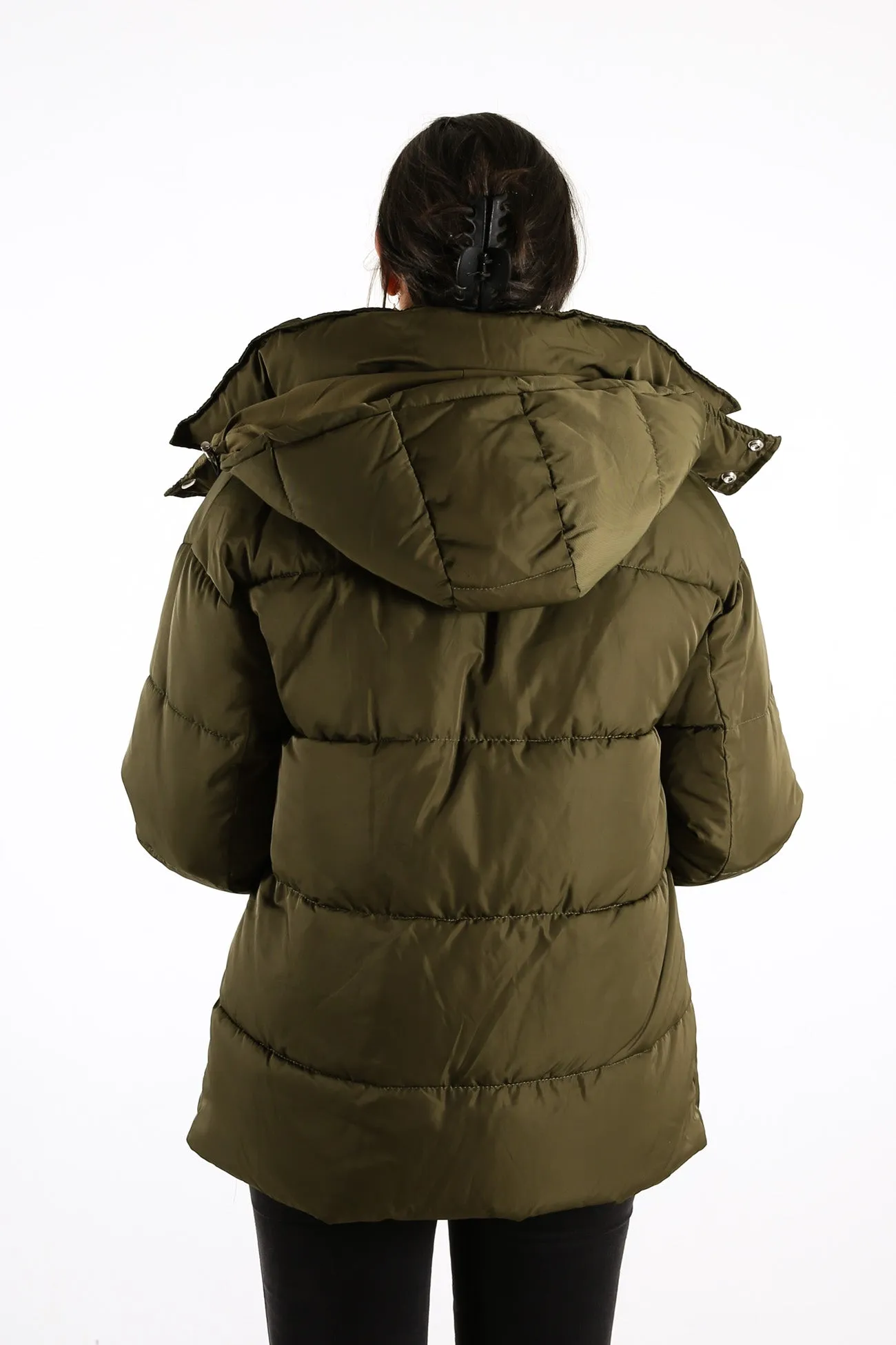 Utility Puffer Light Khaki Silver