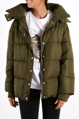 Utility Puffer Light Khaki Silver