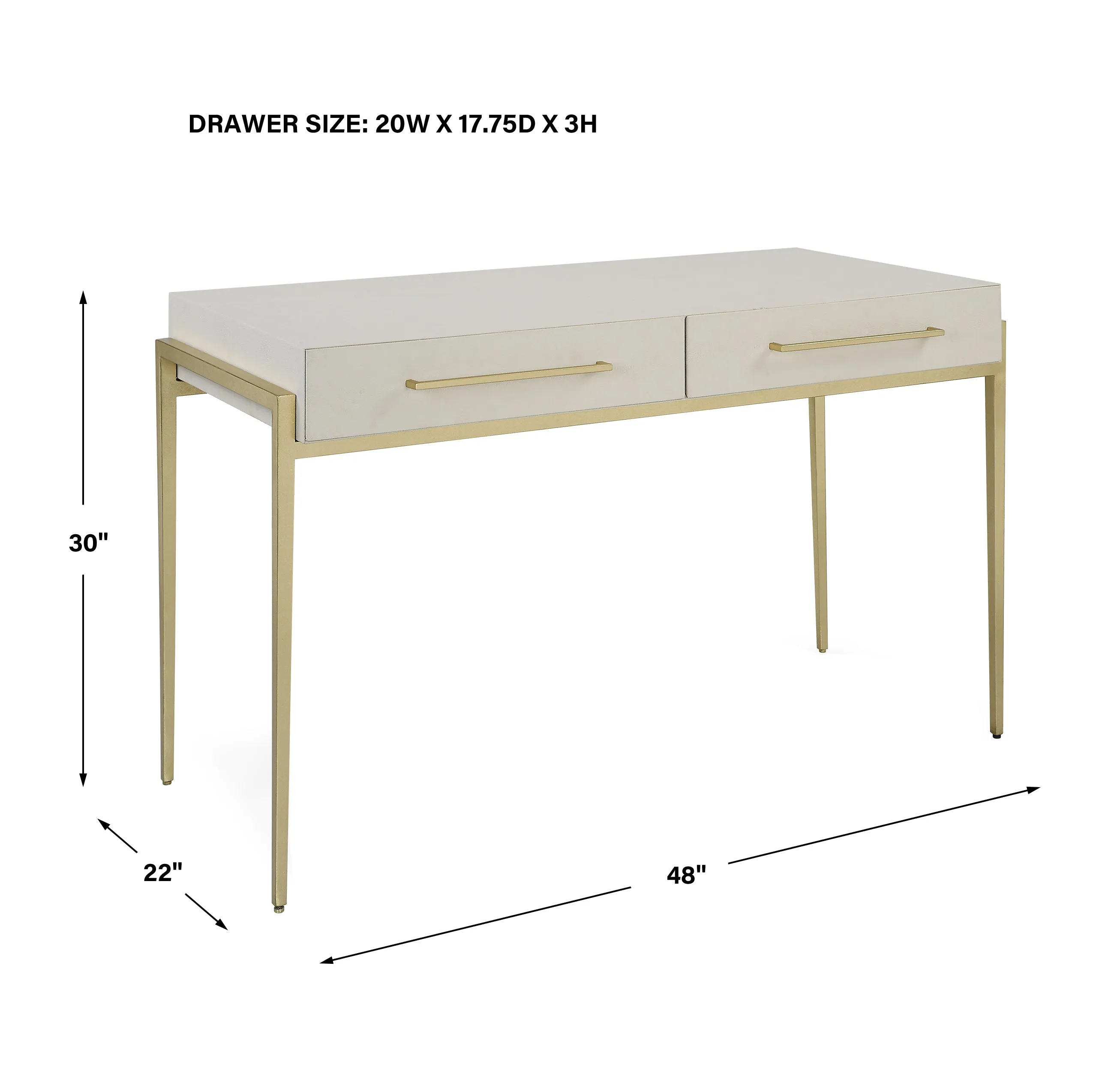 Uttermost Jewel Modern White Desk