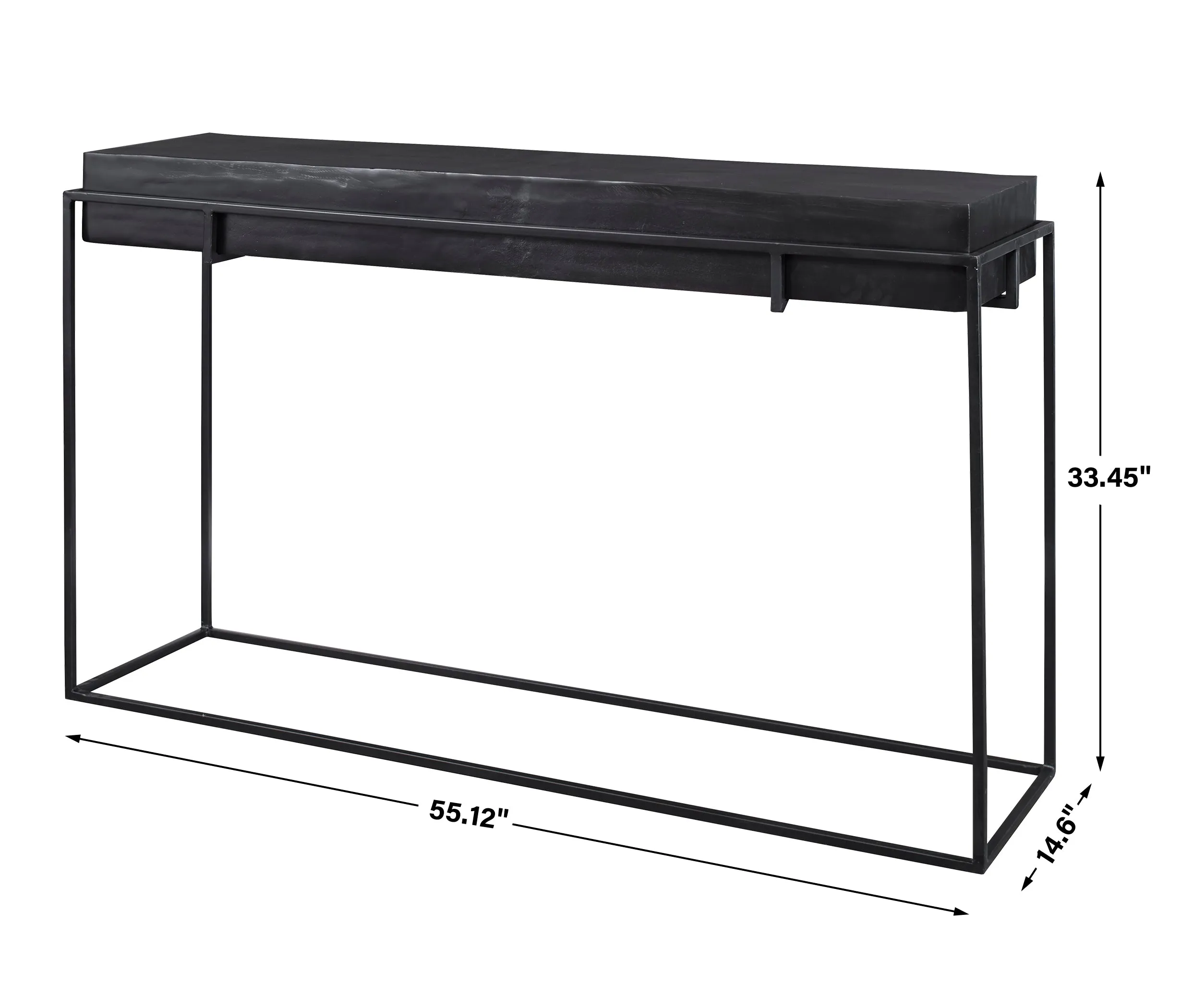 Uttermost Telone Modern Black Console Table