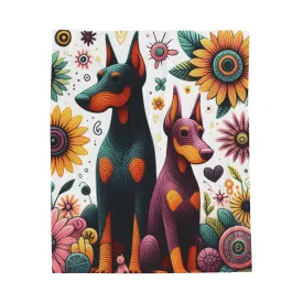 Velvety Doberman - Velveteen Plush Blanket