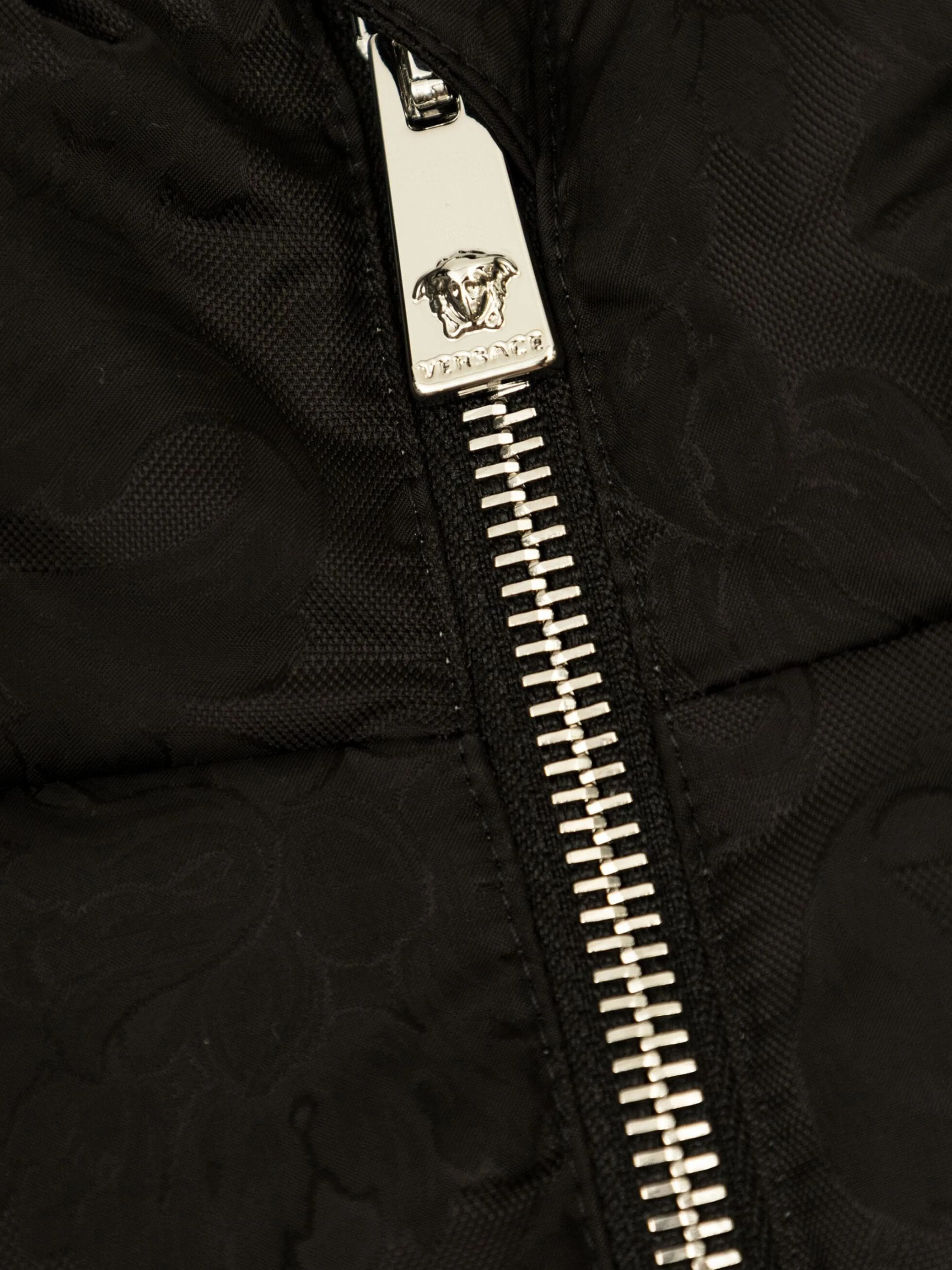 Versace Kids Down Padded Barocco Jacket in Black