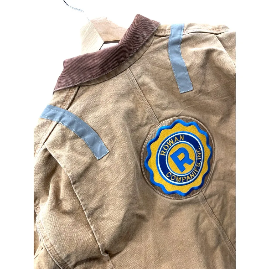 Vintage 1990's Carhartt Blanket Lined Tan Construction Chore Jacket