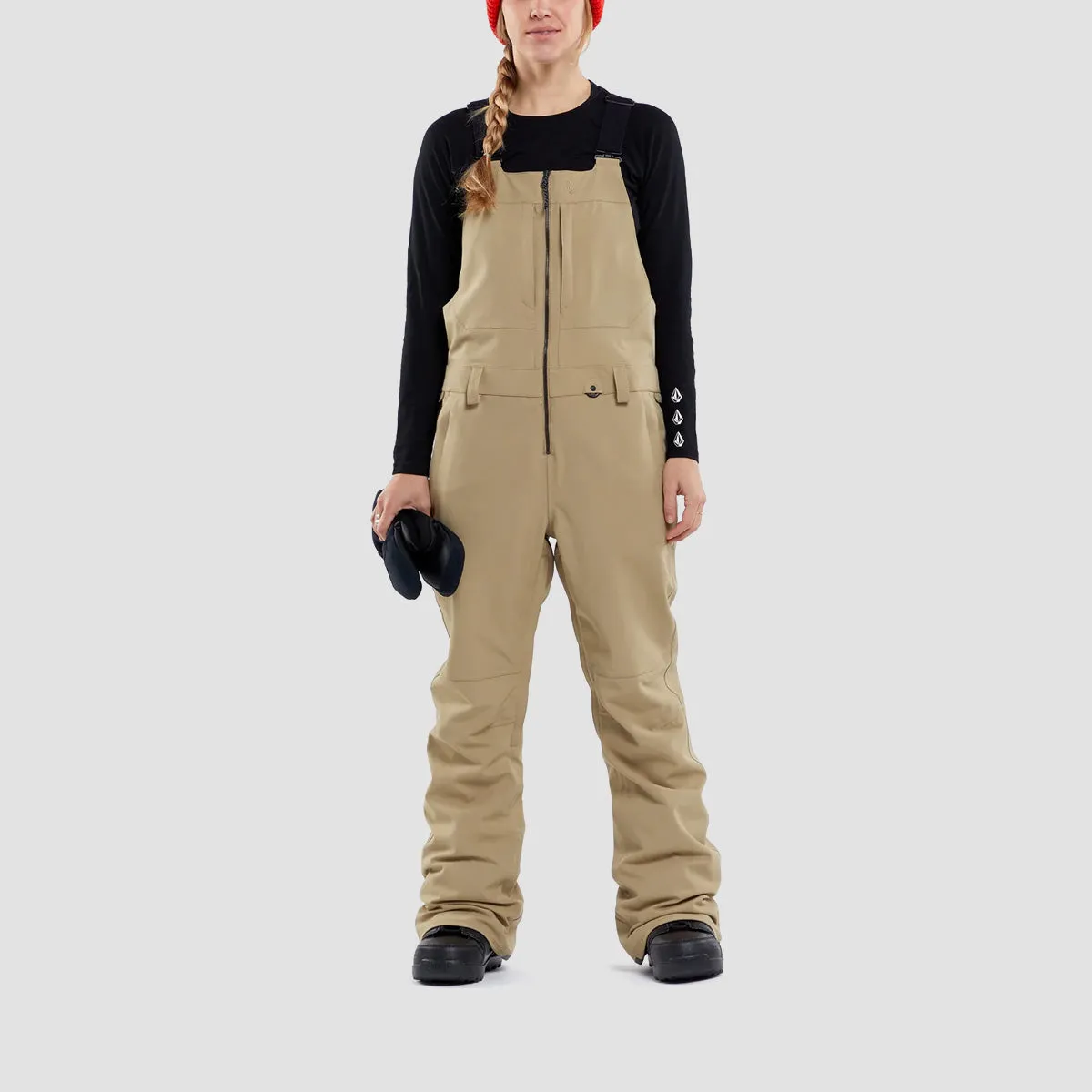 Volcom Swift Bib Overall Snow Pants Dark Khaki - Womens