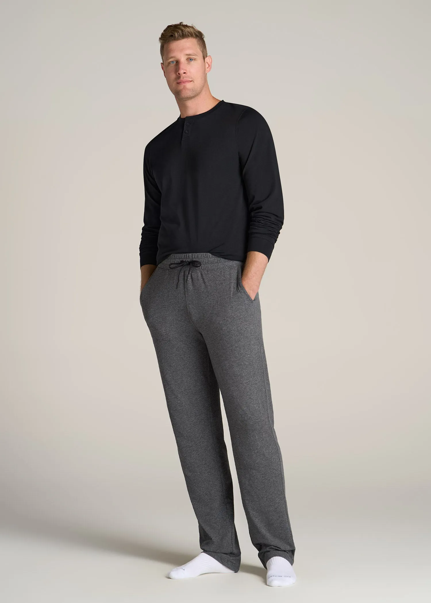 Weekender Stretch Men's Tall Lounge Pant in Charcoal Mix