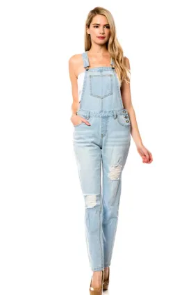 What You Know Distressed Overalls