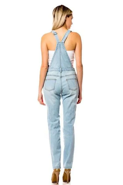 What You Know Distressed Overalls