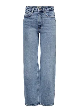 Wide Leg Jeans in Light Blue