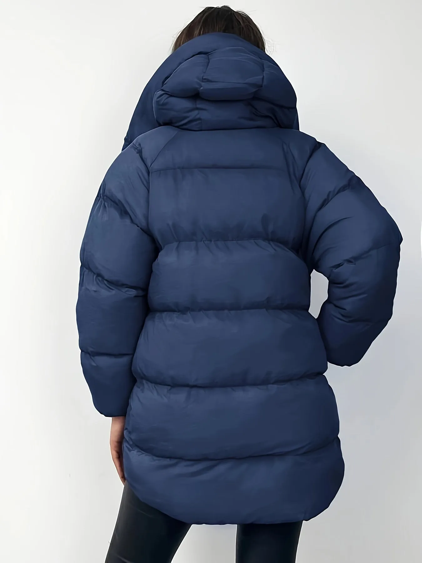 Women's Elegant Quilted Winter Coat Jacket with Hood and Zipper | Ideal for Autumn/Winter