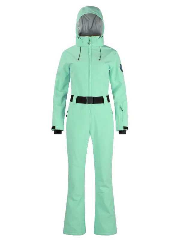 Women's Gsou Snow Classic Belted Flare One Piece Ski Suit