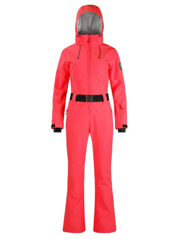 Women's Gsou Snow Classic Belted Flare One Piece Ski Suit