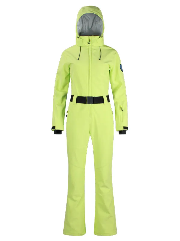 Women's Gsou Snow Classic Belted Flare One Piece Ski Suit