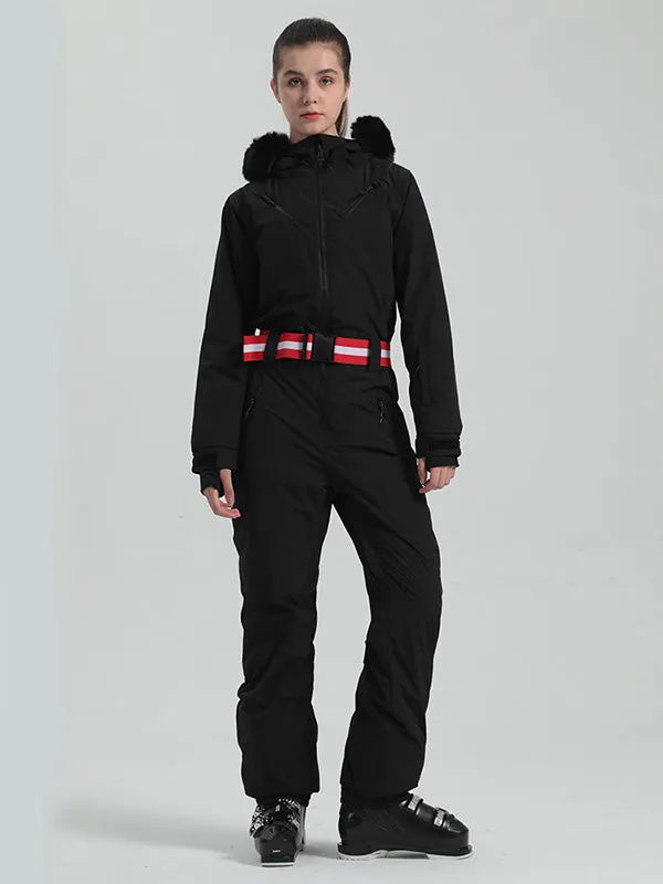 Women's Gsou Snow Padded Belt Ski Suit