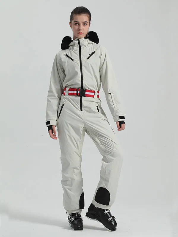 Women's Gsou Snow Padded Belt Ski Suit