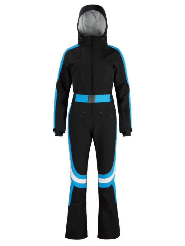 Women's Gsou Snow Retro Stripe Flare Ski Suit