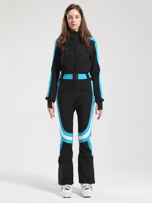 Women's Gsou Snow Retro Stripe Flare Ski Suit