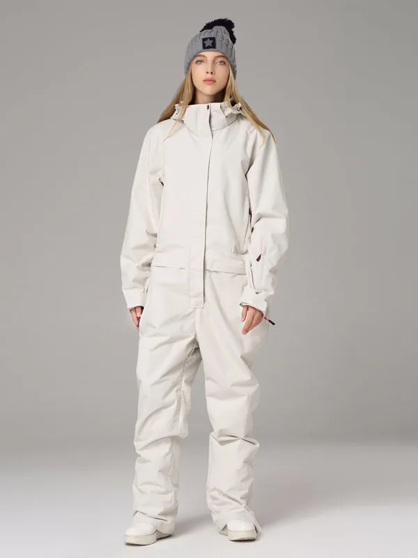 Women's Searipe One Piece Mountain Ski Suits Winter Jumpsuit Snowsuits