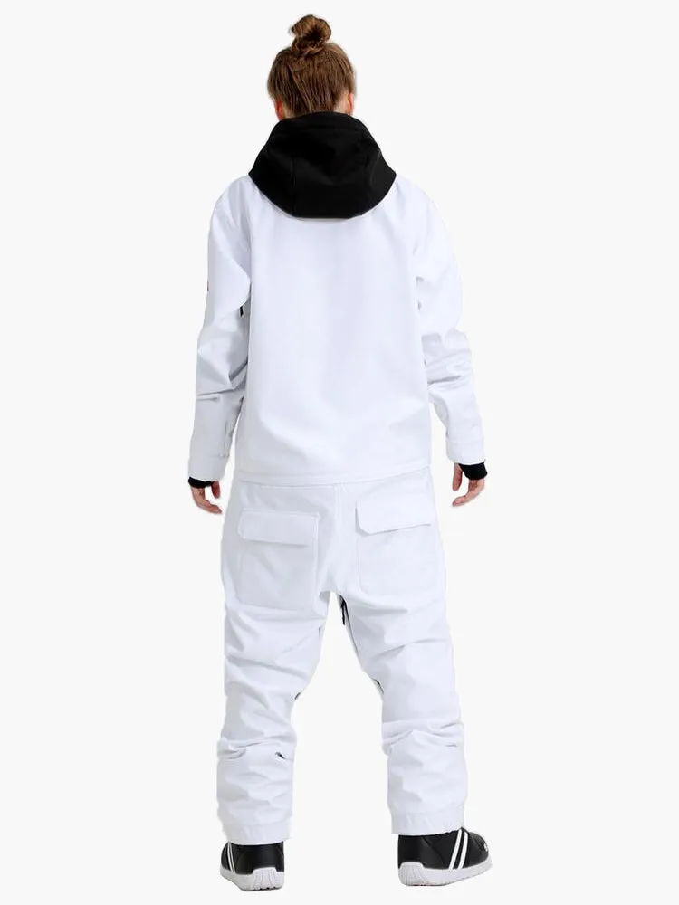 Women's Slope Star White One Piece Snowboard Suit Jumpsuit