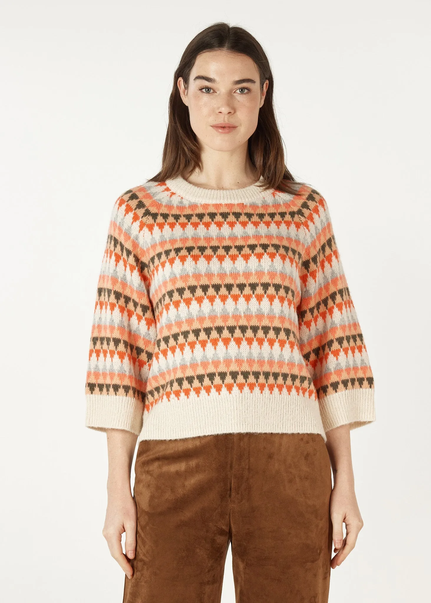 Zaket & Plover - Mohair Fairisle Jumper | ZP7109