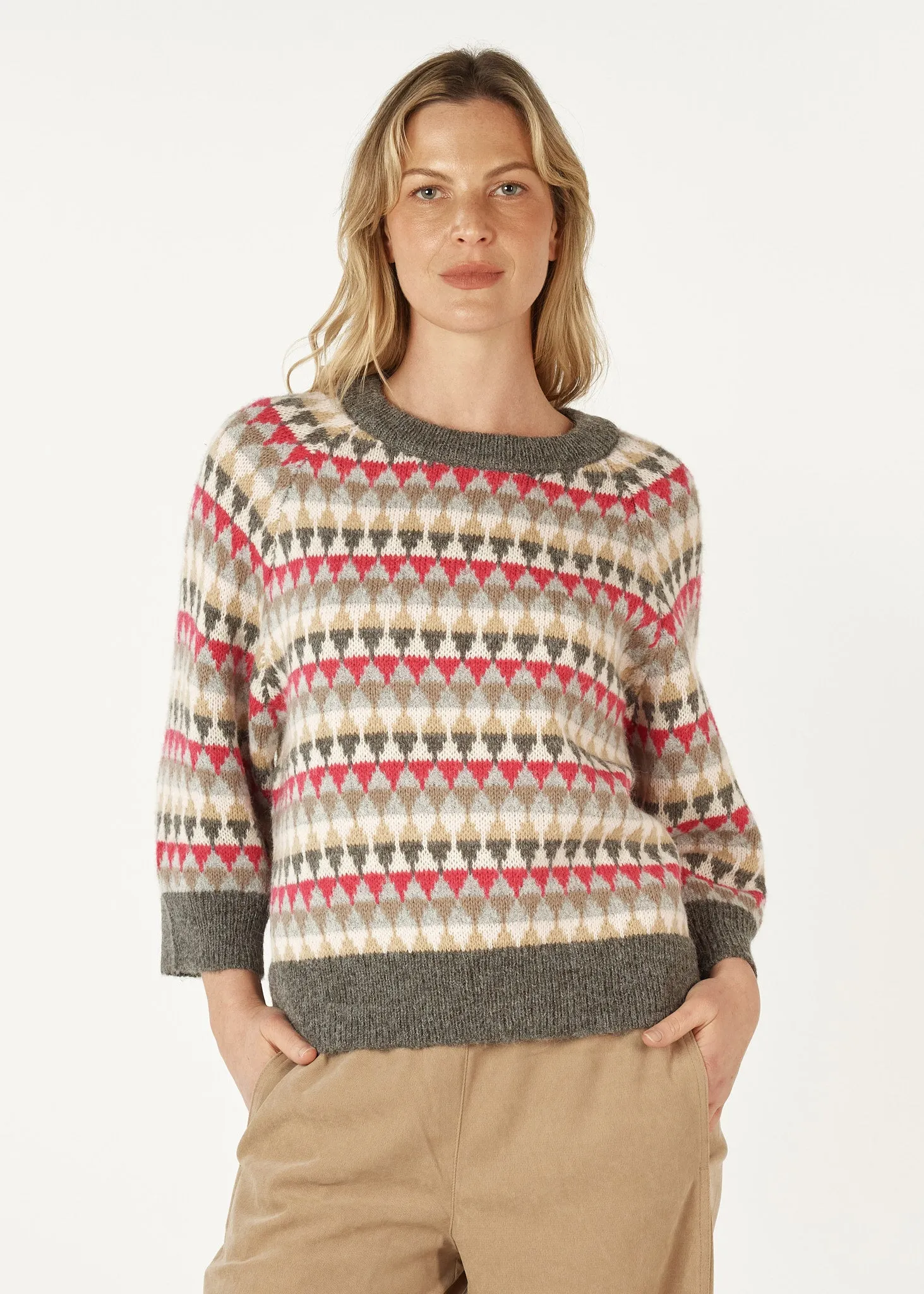 Zaket & Plover - Mohair Fairisle Jumper | ZP7109